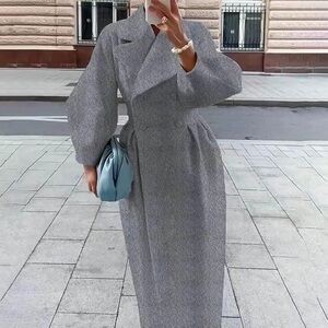 NWOT - Gray Bishop Sleeve Coat - Unknown Brand